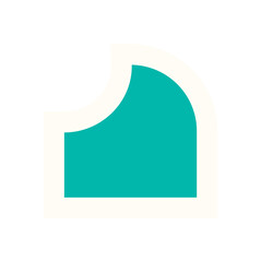 Wall Mural - brutalist abstract icon sticker. modern flat shape with minimal form. unique element of brutalism, g