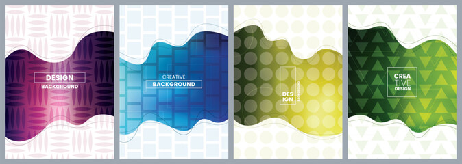 Wall Mural - abstract backgrounds with geometric and organic shapes, cover templates.