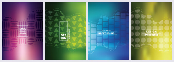 Wall Mural - abstract backgrounds with geometric shapes, cover templates.