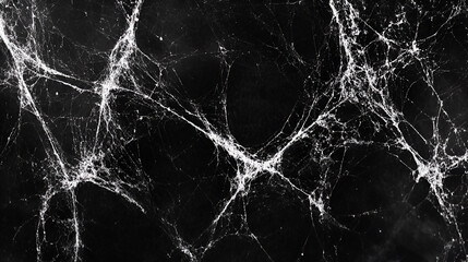 Intricate Spiderweb on Black Background