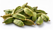 © Caden - green cardamom pods on white background