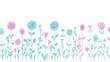 © 1989 - Delicate floral border design with pastel flowers and foliage.