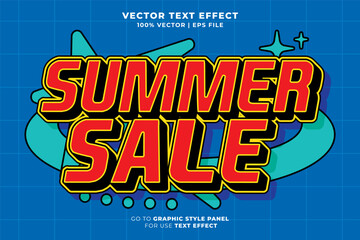 Canvas Print - summer sale editable text effect 3d style. editable font and typography effect summer sale template 