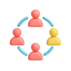 Poster - A minimalist depicting interconnected people or icons, symbolizing collaborative efforts.