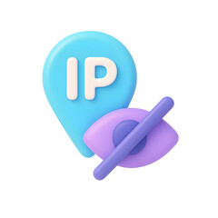 Aufkleber - Stylized icon representing an IP Internet Protocol address, a numerical label assigned to each device connected to a computer network.
