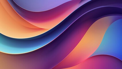 Canvas Print - abstract wavy gradient background with vibrant colors perfect for modern designs