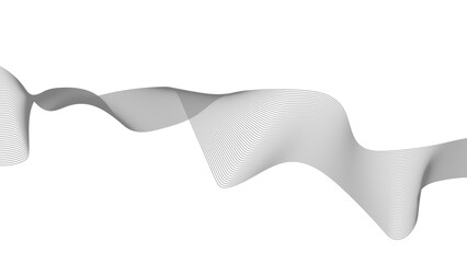 Wall Mural - abstract black lines wave curve motion on white background. thin wavy line abstract background. wavy