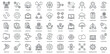 © San D - Business Integration icon set. Containing merger, synergy, alliance, network, workflow, ERP, CRM. Outline style