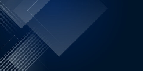 Fototapete - Minimal blue abstract modern background design. Vector futuristic digital landscape with line abstract dark blue background. Vector abstract graphic design banner pattern presentation background.	