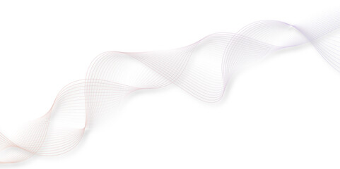 Fototapete - Smooth wave abstract vector background layout design. background image with dynamic curves. Abstract pink futuristic blend waves lines technology background and sound wave lines on white background.	