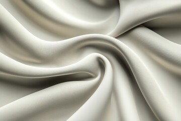 Wall Mural - soft beige fabric texture draped elegantly across surface