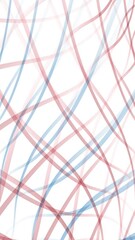 Wall Mural - abstract intertwined red blue curve lines on white vertical background loop motion.