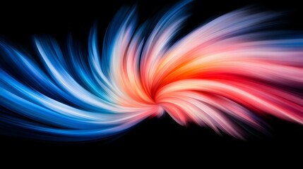 Wall Mural - the image contains an abstract design featuring swirling streaks of vibrant colors, transitioning fr