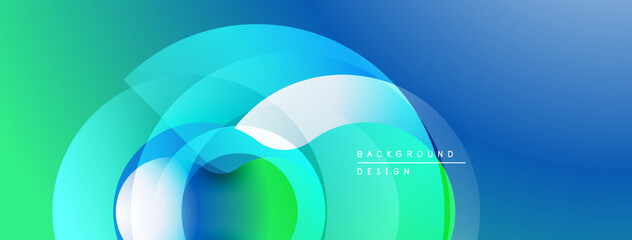 Poster - Abstract fluid shapes, vibrant colors blend. Modern design, smooth gradients create dynamic visual effect. Background element.