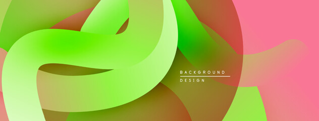 Leinwandbilder - Abstract fluid shapes, vibrant colors blend. Modern design, smooth gradients create dynamic composition. Soft curves, visual harmony.