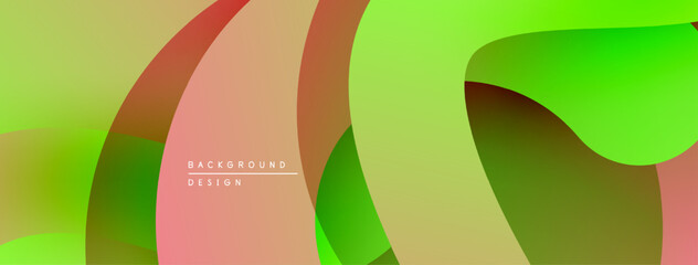 Leinwandbilder - Abstract fluid shapes, vibrant colors blend. Gradient transitions create dynamic visual effect. Modern design element for backgrounds.