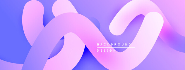 Leinwandbilder - Abstract fluid shapes, purple hues, smooth gradients. Modern design element, vibrant colors, flowing forms. Background texture.