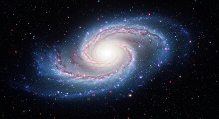 a spiral galaxy in outer space