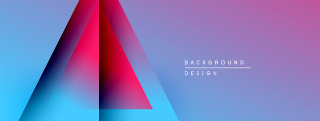 Leinwandbilder - Abstract geometric design. Gradient colors blend, creating dynamic visual effect. Modern background suitable for presentations, websites.