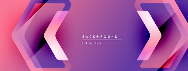 Leinwandbilder - Abstract gradient background. Pink, purple hues create dynamic chevron shapes. Modern design element for digital projects.