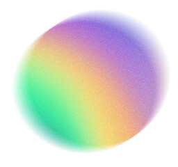 Aufkleber - Abstract pastel neon holographic blurred grainy texture circle gradient. Colorful digital grain soft noise effect pattern. Lo-fi multicolor purple retro design template copy space
