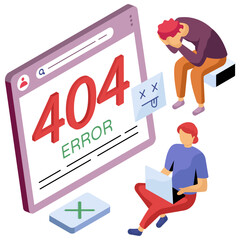 Wall Mural -         A creative design vector of error 404 