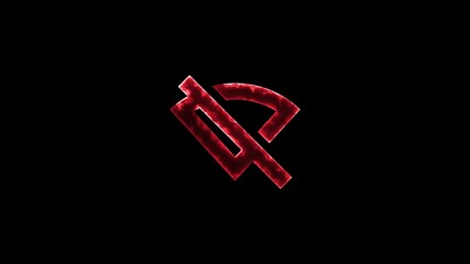 Wall Mural - Abstract neon glowing wifi icon animation on black background. 4k video