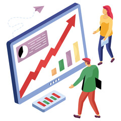 Wall Mural - a unique design illustration of online infographic