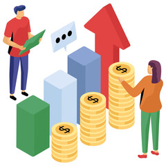 Wall Mural - perfect design illustration of financial chart