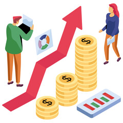 Wall Mural - perfect design illustration of financial analytics
