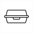 © Syarif - Foam meal box Icon Symbol isolated white background. vector illustration. color editable.