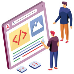 Wall Mural - unique design illustration of system coding