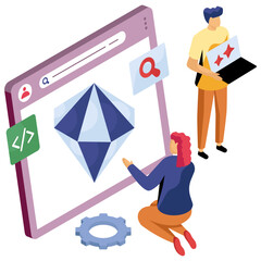 Wall Mural - unique design illustration of premium coding