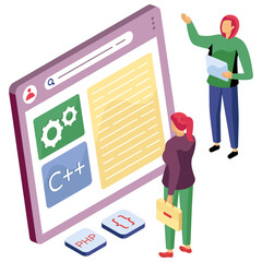 Wall Mural - creative design illustration of system coding