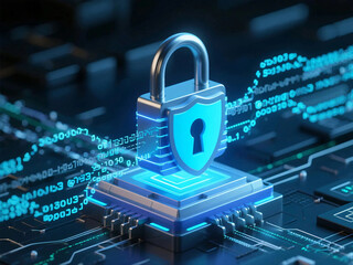 secure digital lock encryption data protection cyber security safeguard technology