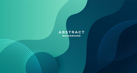 Fototapete - Modern gradient abstract background with elegant curves and circular elements