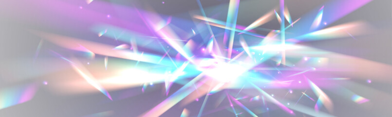 Fototapete - Soft rainbow light overlays with holographic glow add dreamy ambiance. Perfect for backgrounds or overlays. Gentle prism shadows enhance realism.