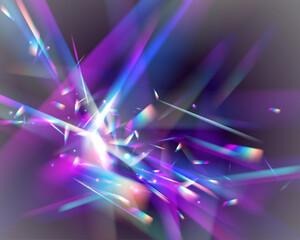 Fototapete - Abstract rainbow refraction with light blur effect. Perfect for adding subtle sparkle. Holographic shadows give a natural feel.