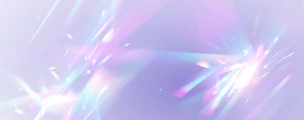 Fototapete - Soft rainbow light overlays with holographic glow add dreamy ambiance. Perfect for backgrounds or overlays. Gentle prism shadows enhance realism.