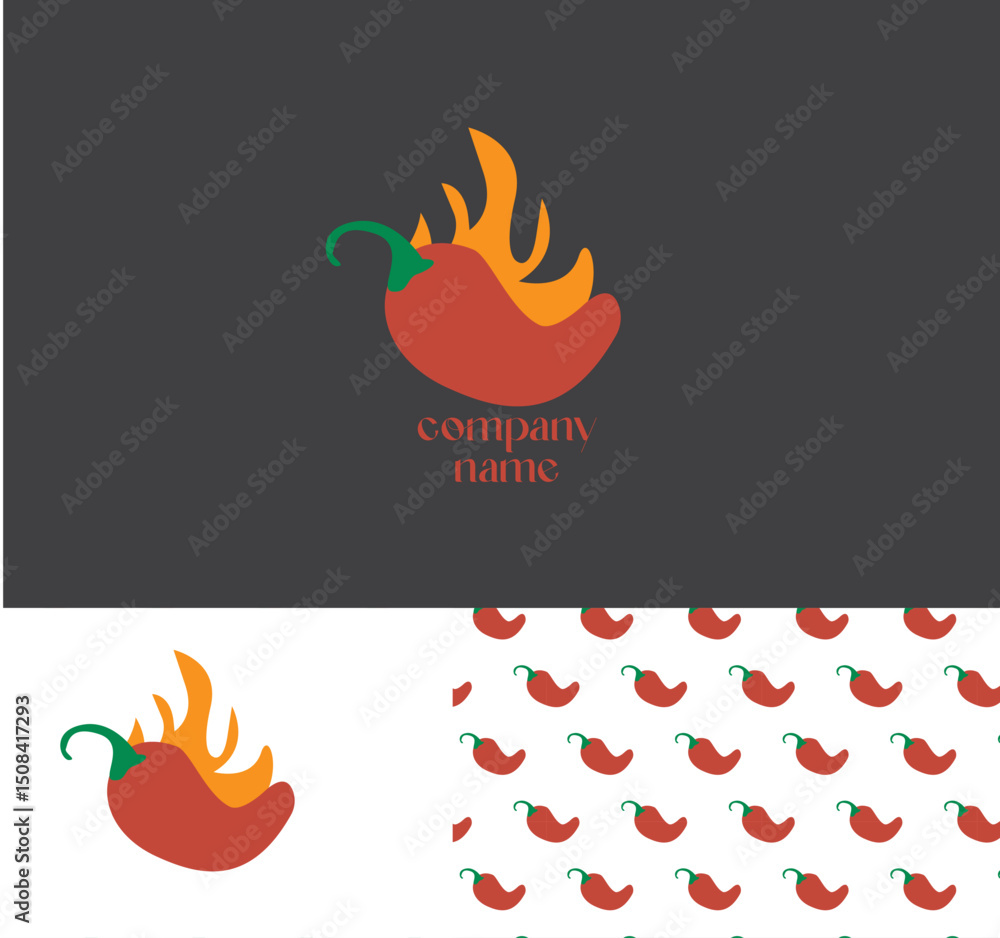 Chilli Fire Icon Spicy Red Chili Fire Logo Icon for Hot Sauce, Fast Food and Restaurant ...