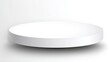 © Ajyad - White circular podium on light gray background