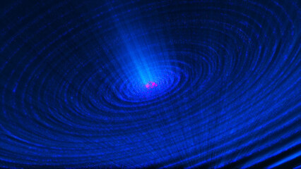 Wall Mural - abstract circular particle wave. sound waves. futuristic dot wave. abstract technology background. b