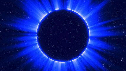 Wall Mural - abstract illustration of a total solar eclipse - an astronomical phenomenon. background of a total s