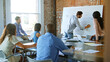 © Monkey Business - Businessman At Whiteboard In Brainstorming Meeting With Colleagues