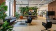 © Barokahe - Biophilic design flourishes in an open-concept office space with natural light
