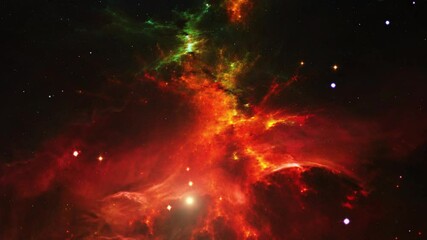 Wall Mural - Nebula Clouds Glow in Darkness