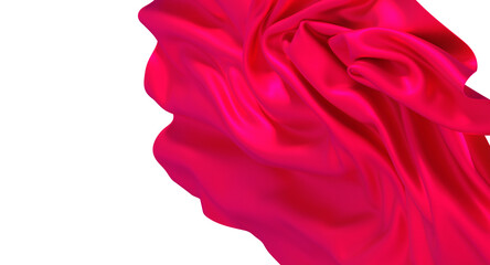 Poster - A flowing piece of luxurious red silk The perfect backdrop for any special occasion