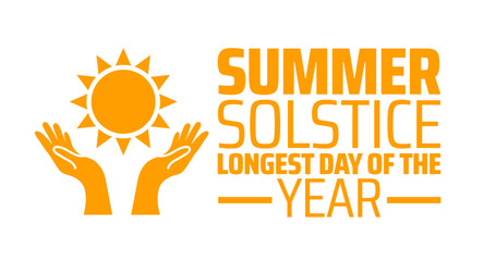 Wall Mural - summer solstice longest day of the year background banner or poster design template. observed every 