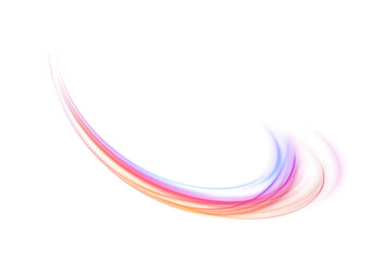 Poster - Electric technology in futuristic style neon color in PNG format on white transparent background for design and banners. Acceleration speed motion on night road.	