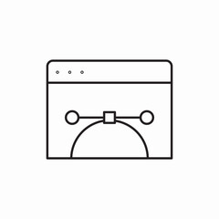 Code development editor interface icon vector sign